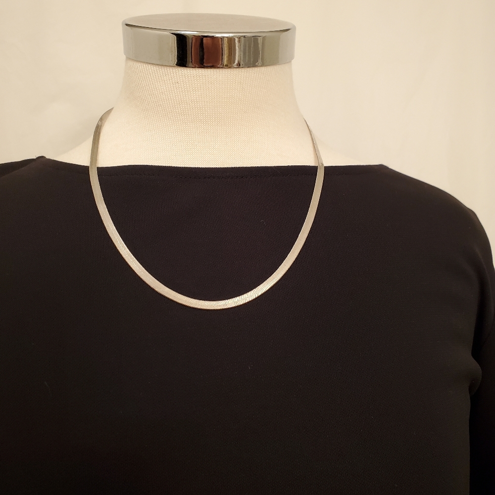 New 925 Sterling Silver 20" Flat Snake Cha…